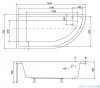 Besco Praktika Wanna 150x70cm lewa asymetryczna #WAP-150-PL